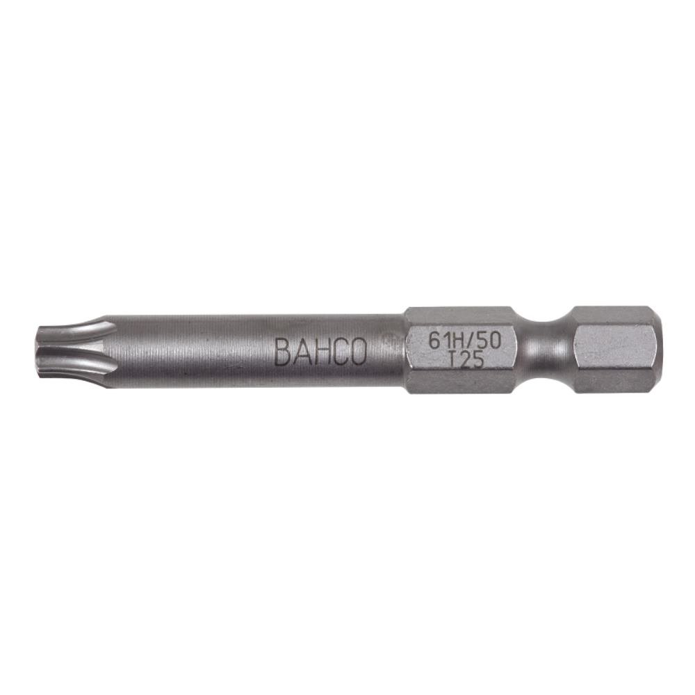 Bahco 61H/50T20 T20 Extra Hard Bit for Torx Head Screws, Grey, 50 mm, 5-Piece
