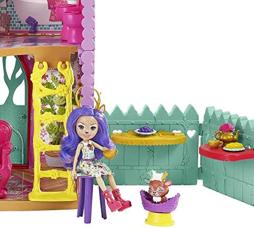 Casa de Veados 2.0 com Boneca Danessa Deer com Casa de Brinquedos, Animais de Estimação e Acessórios, Presente para raparigas e rapazes +4 anos (Mattel HFC41)