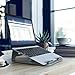 SLYPNOS Laptop Stand, Aluminum Cooling MacBook Stand, Portable Tilted Elevated Laptop Riser with Non-Slip Pads and Front Lip for MacBook Air, MacBook Pro, Laptop & Notebook (Silver-1)