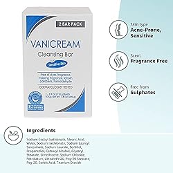 Vanicream Cleansing bar Fragrance, Gluten & Sulfate