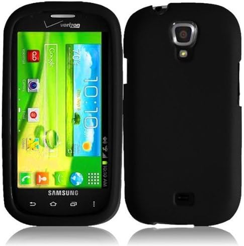 Black Hard Case Snap On Rubberized Cover For Samsung Galaxy Stratosphere 2 i415