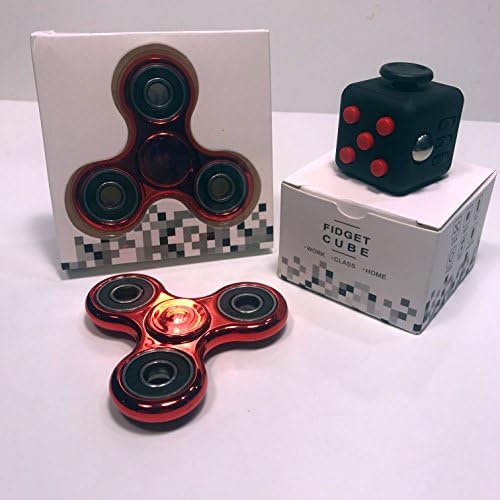 ZILA COMPANY - PRIME FIDGET SPINNERS + FIGIT CUBES SETS in Multi Colors, Metallic, Camo, Abstract, with High Speed Bearings, Acrylic, ADHD, OCD, EDC, for Anti-Anxiety, Stress, Relaxation, Desk Toys