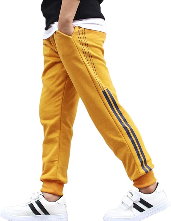 Amazon 子供服 ロングパンツ 男の子 サイドライン入り 長ズボン ジュニア ジャージ 美脚ストレッチ コットン 普通 カジュアル3色 1 160cm ロングパンツ 通販