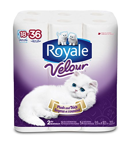 Royale Velour Bathroom Tissue, 18 Double Rolls