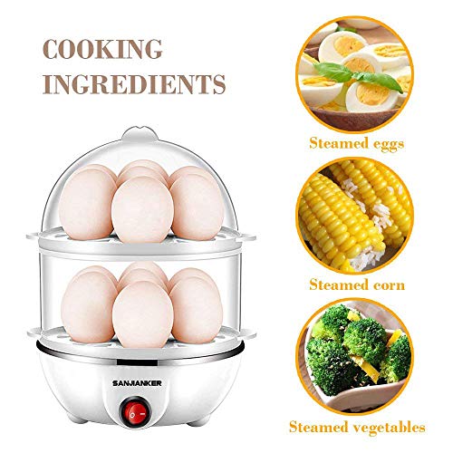 SANJIANKER XBEC06 14 Egg Capacity Egg Cooker,350W Electric Egg Maker