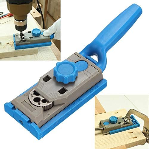 Tolyneil Multi-Function Carpenter Tool Jig Pocket Hole System for Wood Working Drill Round Tenon Locator