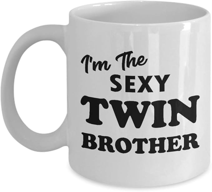 Twin Brother Coffee Mug Tea Cup Funny Gifts for Twins Bro