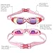 Hurdilen Kids Swim Goggles, Swimming Goggles for Kids Children, Anti-Fog Anti-UV Youth Swim Glasses with Nose Clip, Earplugs for Age 3-15