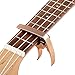 Ukulele Capo, with 2 Felt Picks for Soprano and Concert Ukulele – Professional and Lightweight Mini Size Zinc Alloy 4 String Uke Kapo (Gold)
