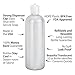MoYo Natural Labs 32 oz Refillable Squirt Bottles, Empty Travel Containers with Turret Caps, One Quart Travel Bottles, BPA Free HDPE Squeezable Toiletry/Cosmetics Bottle (Pack of 2, Translucent White)