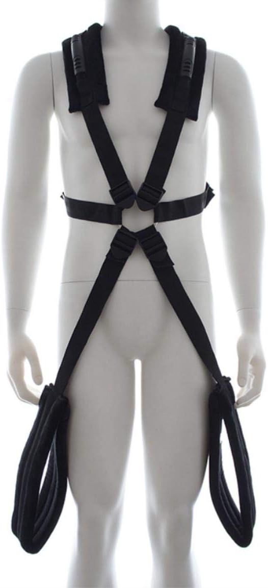 Leaysoo Sexy Swing Couples Play Fun Interactive Toys with Powerful Adjustable Straps Soft Comfortable Portable,Black