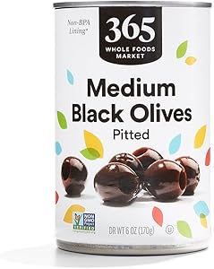 365 by Whole Foods Market, Ripe Medium Pitted Olives, 6 Ounce