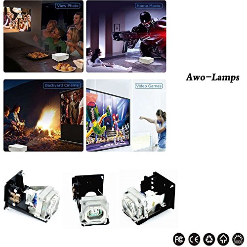 AWO Original Projector Lamp Bulb VLT-HC5000LP with Generic Housing Fit For MITSUBISHI HC4900/HC5000/HC500BL/HC5500/HC6000/HC6000/BL/HC6050