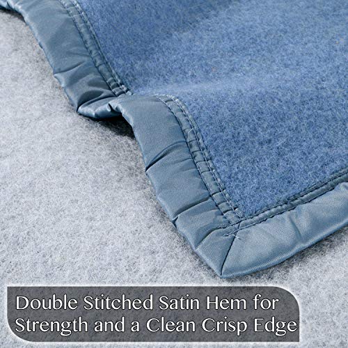 Poyet Motte Aubisque 500GSM Heavyweight 100Percent Wool Blanket (King