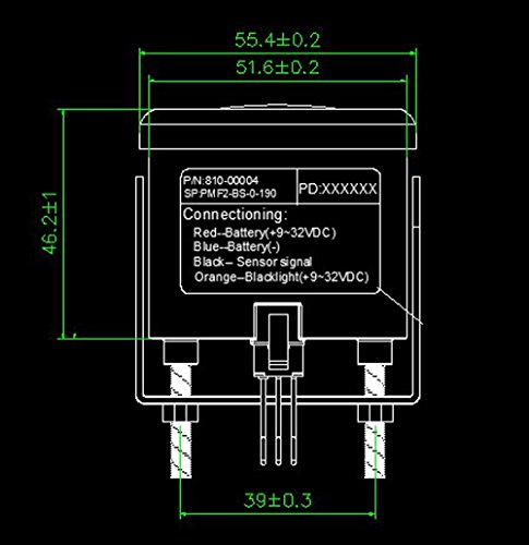 Samdo 52mm Digital Fuel Level Gauge Meter for Boat Car Motorcycle 0-190ohm Signal 12V/24V