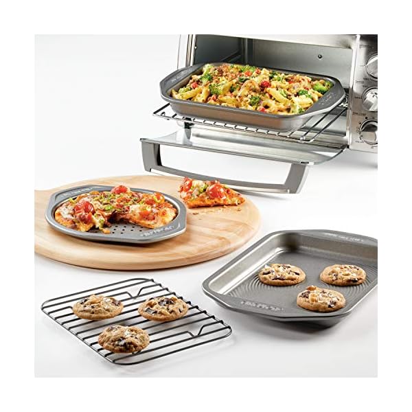 Circulon Total Bakeware Nonstick Toaster Oven & Personal Pizza Pan Baking Set, 4Piece The