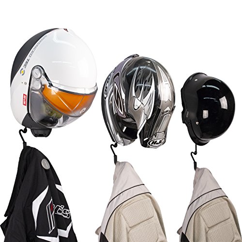US2U Wall Hooks Coat and Hat Rack – Heavy Duty Wall Mounted Entryway Organizer Hanger for Coats, Hats, Caps & Helmet Mount - Sturdy & Decorative Solution to Organize, Storage Or Display - 3 Pack - Thumbnail 3
