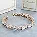Forcolor Gold-Plated Sparkling White Cubic Zirconia Tennis Bracelet 7''
