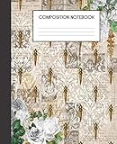 Composition Notebook: Insect Ephemera Bugs Floral College Ruled Notebook Lined School Journal