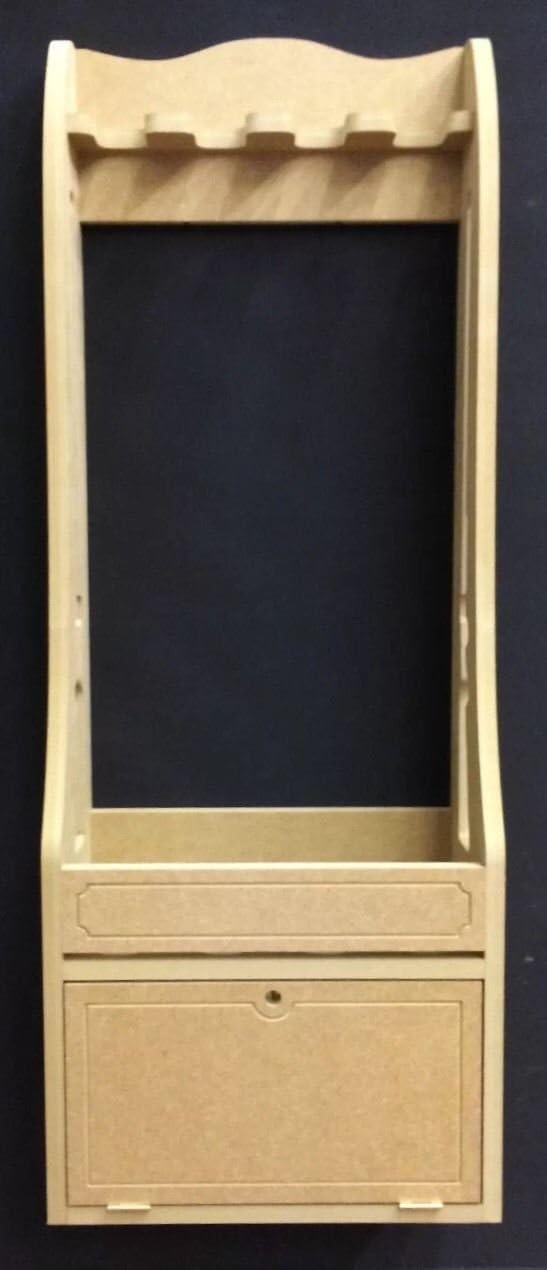 Gun Rack Vertical Freestanding Gun Cabinet for 4 Guns With Lockable Cupboard