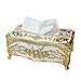 Eonyea Tissue Box Cover Arcrylic Paper Napkin Holder Home Hotel Decor Gold White (Golden)