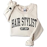 KATIX Custom Hair Stylist Sweatshirt, Custom name Hair Dresser sweatshirt, Hair Therapist Sweatshirt, Hairapist Tshirt Crewneck Multi