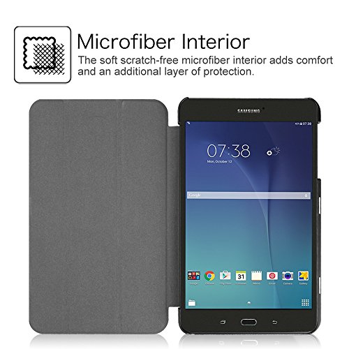 Fintie Samsung Galaxy Tab E 8.0 Case, Ultra Slim Lightweight Standing Cover for Samsung Galaxy Tab E 8 Inch SM-T377 4G LTE Tablet (Verizon / AT&T / Sprint / US Cellular), Black