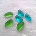 12 Pcs Blue Green Beach Sea Glass Beads Cashew Nuts 10.650.5 Inches for Jewelry Charm Pendant Crafted Decor,Plus FREE Gift Package