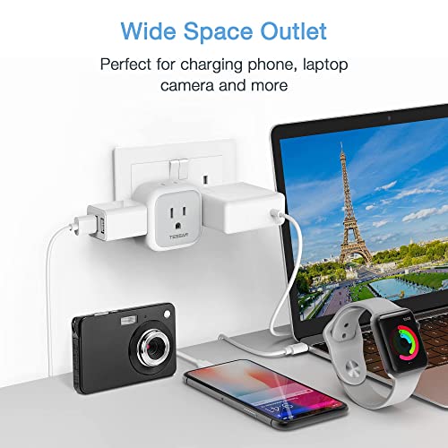 US to UK Plug Adapter, TESSAN Type G Adapter with 4 AC Outlets, UK