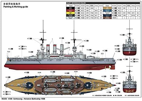 Trumpeter 1:350 - Schlesig- Holstein Battelship 1908, Various, klein - Image 5