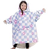 THE COMFY Original Jr for Kids | Oversized Sherpa Fleece Wearable Blanket with Hood & Pocket | Seen on Shark Tank