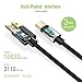 AUAUA Micro USB Cable[3-Packs] 2.1A Fast Charging & High Speed Data Sync,Anti Winding Design,for Android Devices,Samsung, Sony, HTC, Motorola and More (Black 10cm&1.2m&2m)