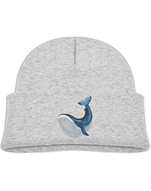 Kids Fashion Ocean Sea Swimming Blue Whale Pattern Casual Flexible Winter Knit Hats/Ski Cap/Beanie/Skully Hat...