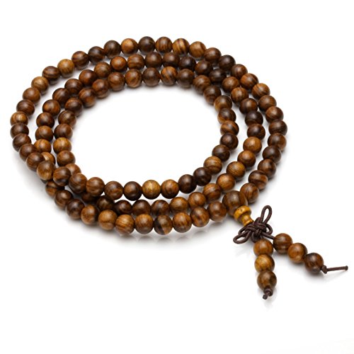 Milakoo 6mm Mala Beads 108 Link Wrist Bracelet/Necklace for Prayer Buddha Meditation Tibetan