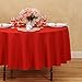 LinenTablecloth 90-Inch Round Polyester Tablecloth Red