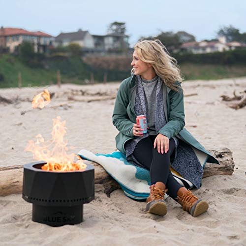 Blue Sky Outdoor Living PFP1513 Portable Pellet Fire Pit, Black