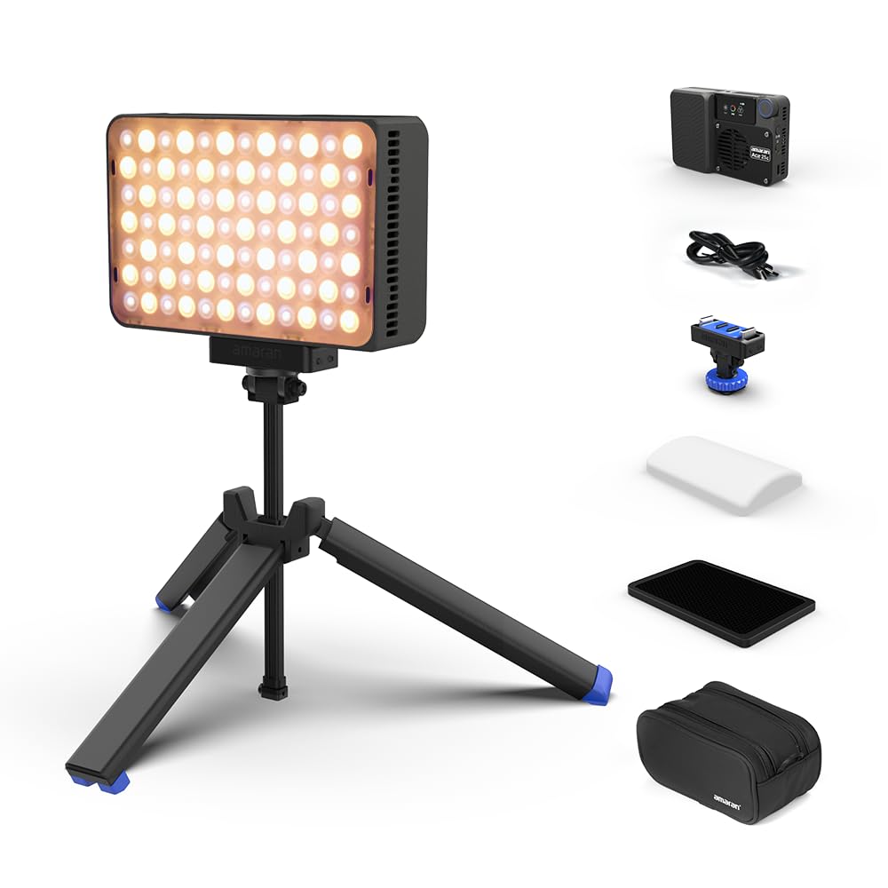 Amaran Ace 25x Bi-Color LED Light - Kits, 32W On-Camera Video Light, 2700K-6500K, 6320 Lux @ 0.5m, USB-C Fast Charging, Magnetic Mount, 9 Lighting Effects, Wireless amaran App Control - Charcoal