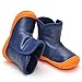 Enteer Infant Baby Boys' Soft Rubber Sole Anti-Slip Warm Winter Prewalker Leather Toddler Boots (13-18 Months, Blue)
