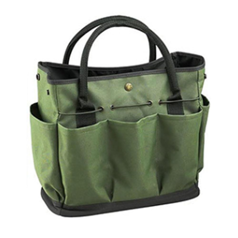 Oaygat Garden Tool Storage Bag Gardening Tote Bag with 8 Pockets Multifunctional Portable Gardening Tote Bag Garden Tool Holder Wear-resistant Reusable Home Organiser Bag Heavy Duty for Indoor Outdoor