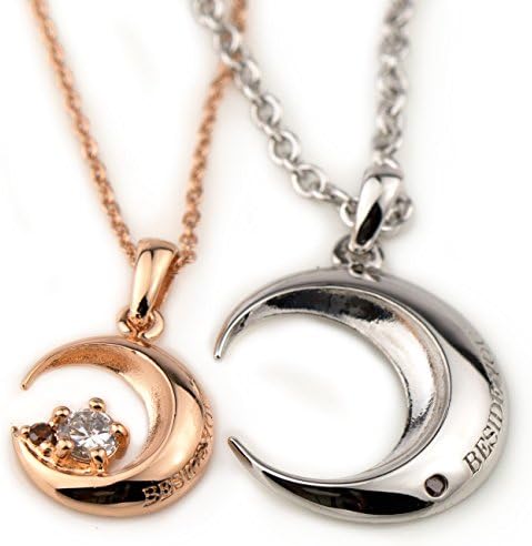 ペアネックレス シルバー SV925 ダイヤモンド close to me クロス・トゥ・ミー SN13-207S 三日月 ムーン 重なる ペアペンダント バラ ローズ プリザーブドフラワー ジュエリーボックス付き