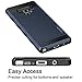 Vofolen Sliding Cover for Galaxy Note 9 Case Wallet Credit Card Holder ID Slot Pocket Heavy Duty Protection Dual Layer Protective Hard Shell Hybrid TPU Bumper Armor for Samsung Galaxy Note 9 Navy Blue