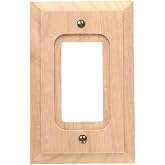 Amerelle Baker Single Rocker Unfinished Wood Wallplate