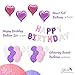 UNICORN PARTY SUPPLIES DECORATIONS- 12 guests Complete Set Cake Cupcake Toppers, Gold Headband, Helium Foil Balloons, Heart Balloons, Happy Birthday Banner, Gifts, Favors For Girl First 1st Birthday