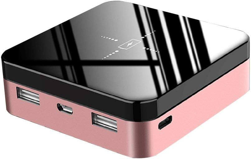 20000mAh Big Capacity Portable Mini Power Bank Qi Fast Wireless Charger Powerbank Charging Power bank，Rose gold