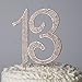 Ella Celebration 13 Cake Topper for 13th Birthday Party, Rose Gold Decoration, Rhinestone Metal Number (Rose Gold)