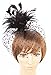 Women Lady Fascinator with Headband Wedding Party Accessory Black