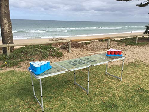 Original Party Supplies Freezable Beer Pong Rack Table Top, 2-Pack, 10 Cup Capacity Each Side