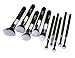 Jessup 10pcs Black/Silver Professional Liquid Kabuki Brushes Foundation Blush Makeup Brushes Set Beauty Cosmetics Eye Make Up Tools