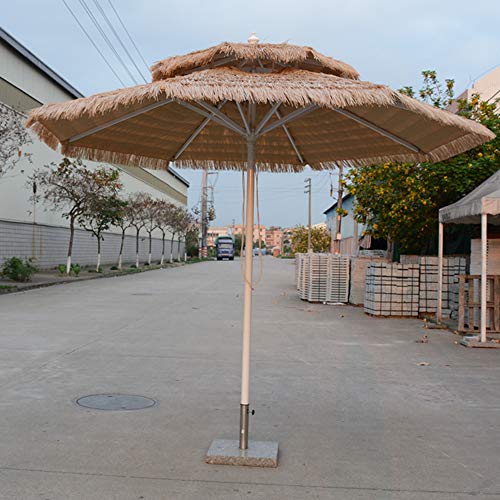 Strand Stroh Sonnenschirm Regenschirm, Garten Pool Sonnenschirme Gartenschirm Imitation Stroh Regenschirm Außenterrasse… – Bild 7