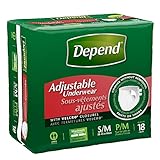 Depend Adjustable Underwear, Small/Medium, Case/72 (4/18s)